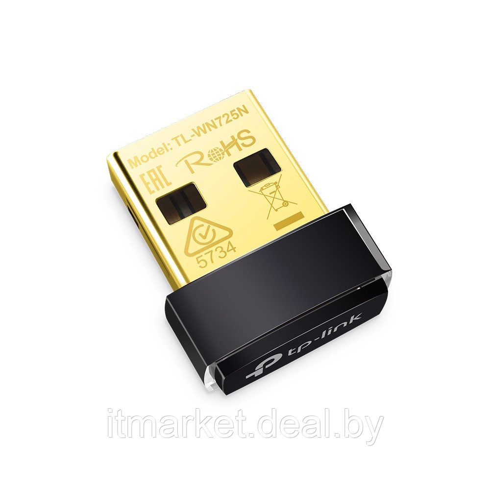 Сетевой адаптер Wi-Fi TP-Link TL-WN725N (150Mbps, 2.4 ГГц, USB2.0) - фото 1 - id-p208973924