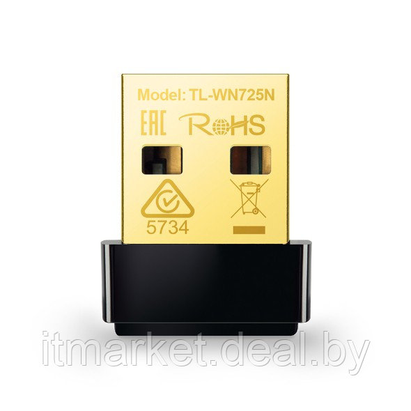 Сетевой адаптер Wi-Fi TP-Link TL-WN725N (150Mbps, 2.4 ГГц, USB2.0) - фото 2 - id-p208973924