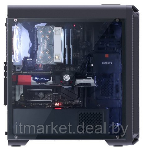 Корпус Zalman i3 Black (Miditower, ATX, USB3, 4xFan, White LED, Window) - фото 3 - id-p208973926
