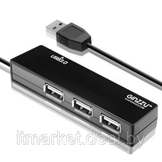 Разветвитель USB GINZZU GR-334UB 4 port (1xUSB3.0+3xUSB2.0) - фото 1 - id-p208973927