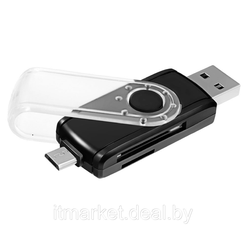 Картридер GINZZU GR-589UB EXT USB3.0/OTG microUSB - фото 1 - id-p208976902