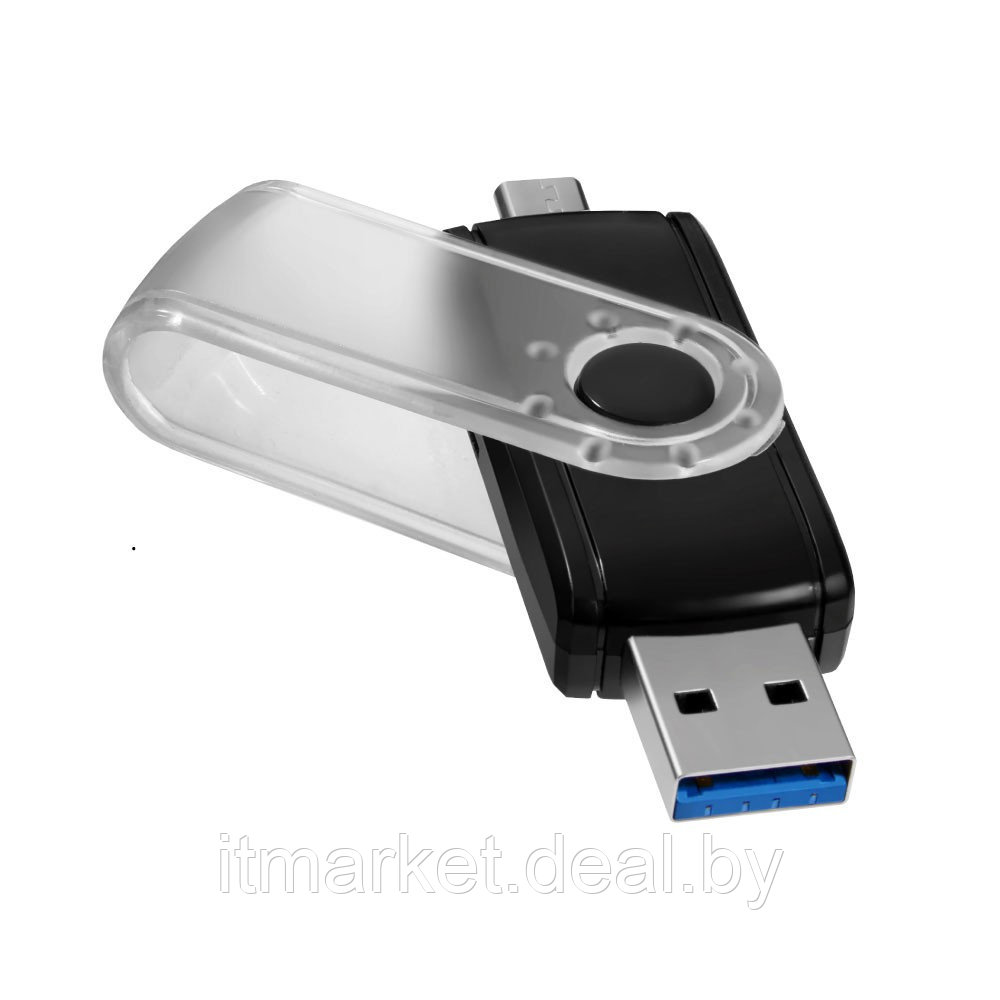 Картридер GINZZU GR-589UB EXT USB3.0/OTG microUSB - фото 2 - id-p208976902