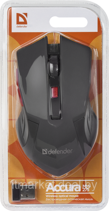 Мышь Defender Accura MM-275 Red - фото 5 - id-p208976911