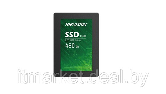 Жесткий диск SSD 480Gb HikVision HS-SSD-C100/480G (SATA 6Gb/s, 2.5", 550/470 Mb/s) - фото 1 - id-p208976920