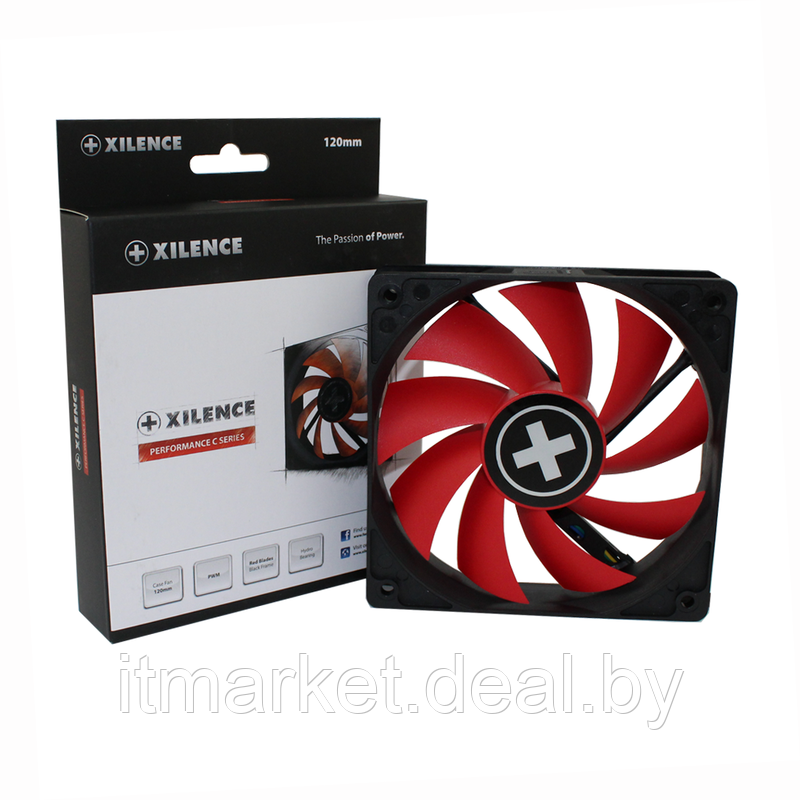 Вентилятор Xilence XPF120.R.PWM (XF042) (120mm, 500-1500rpm, 57.9CFM, 28dB, 4-pin PWM) - фото 1 - id-p208976929