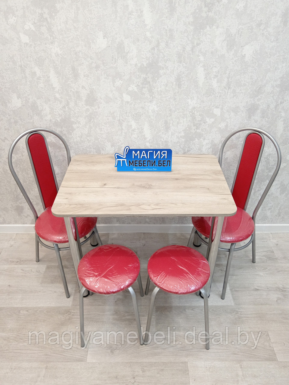 Комплект ТС-8: стол, 2 табурета, 2 стула - фото 4 - id-p198592451