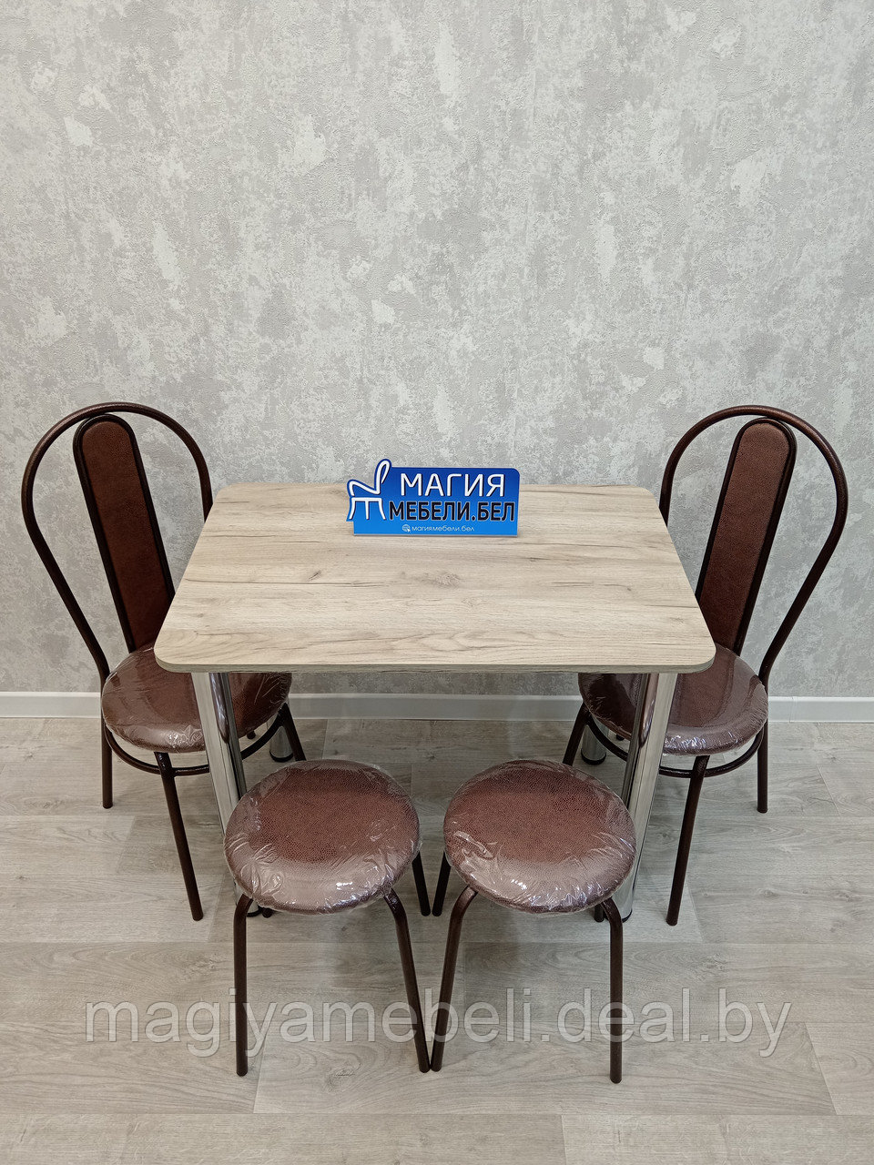 Комплект ТС-8: стол, 2 табурета, 2 стула - фото 7 - id-p198592451