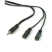 Кабель Cablexpert CCA-415 Black (audio 1x3.5 to 2x3.5) 5м