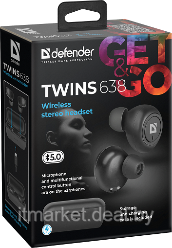 Наушники Defender Twins 638 (63638) - фото 6 - id-p208981863