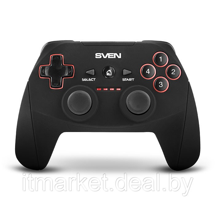 Геймпад Sven GC-2040 Black (беспроводной, джой-к, 2 стика, 11 кнопок, для PC/Sony PlayStation 3/Android) - фото 1 - id-p208974008
