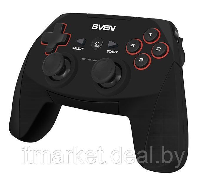 Геймпад Sven GC-2040 Black (беспроводной, джой-к, 2 стика, 11 кнопок, для PC/Sony PlayStation 3/Android) - фото 3 - id-p208974008