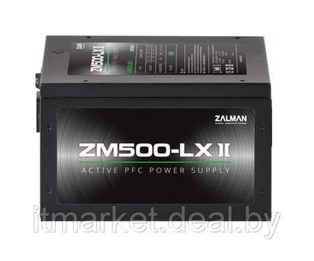 Блок питания 500W Zalman ZM500-LXII (120мм, 24+8pin, 2x6/8pin, 3xMolex, 6xSATA) - фото 1 - id-p208977971