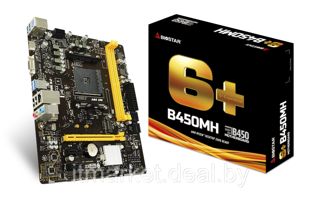 Материнская плата Biostar B450MH AMD B450 2xDDR4 HDMI USB3.1 M.2 GLan mATX (SocAM4) - фото 1 - id-p208974040