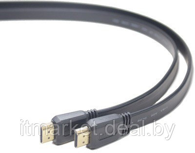 Кабель Cablexpert CC-HDMI4F-10 (HDMI - HDMI) v2.0 Flat, 1м - фото 1 - id-p208973068