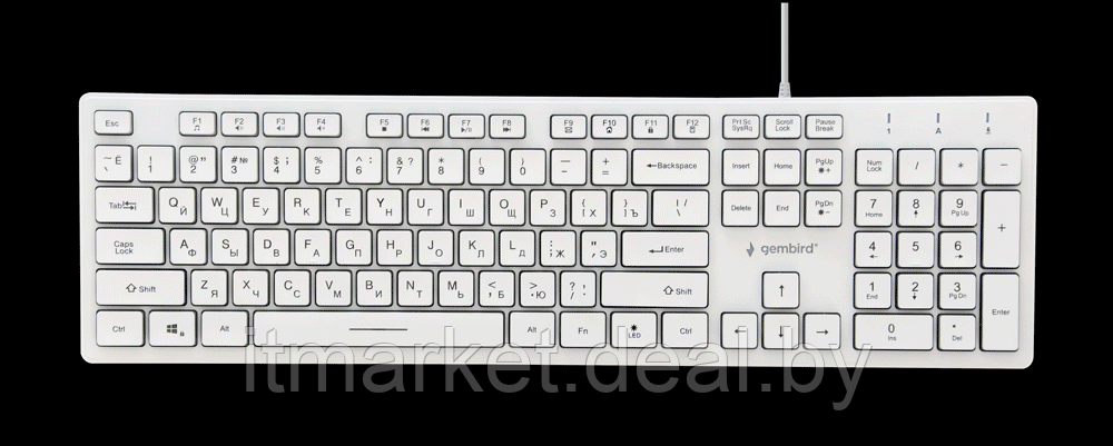 Клавиатура Gembird KB-UML3-01-W-RU - фото 1 - id-p208974070