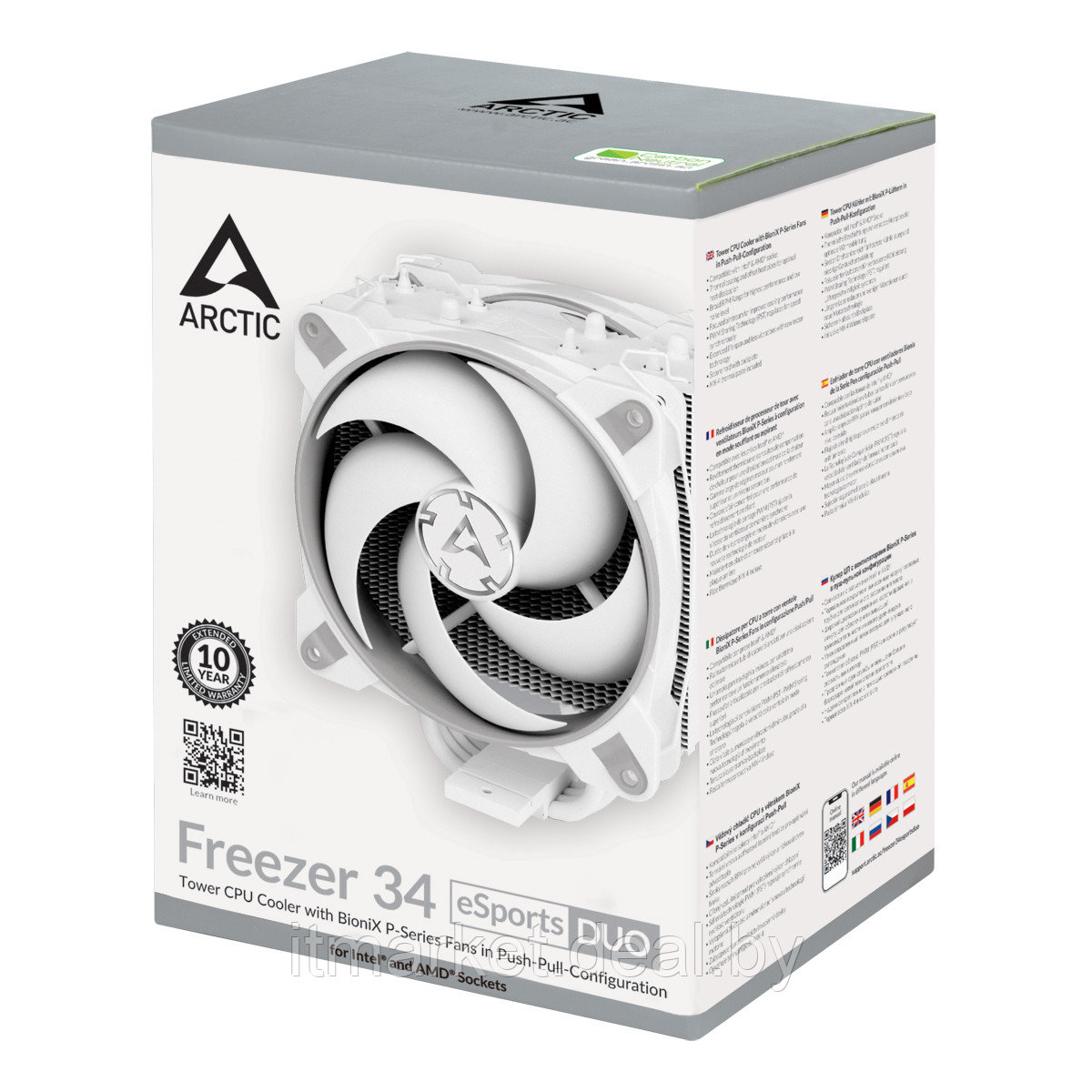 Вентилятор Arctic Cooling Freezer 34 eSports DUO Grey White (ACFRE00074A) - фото 6 - id-p208979003