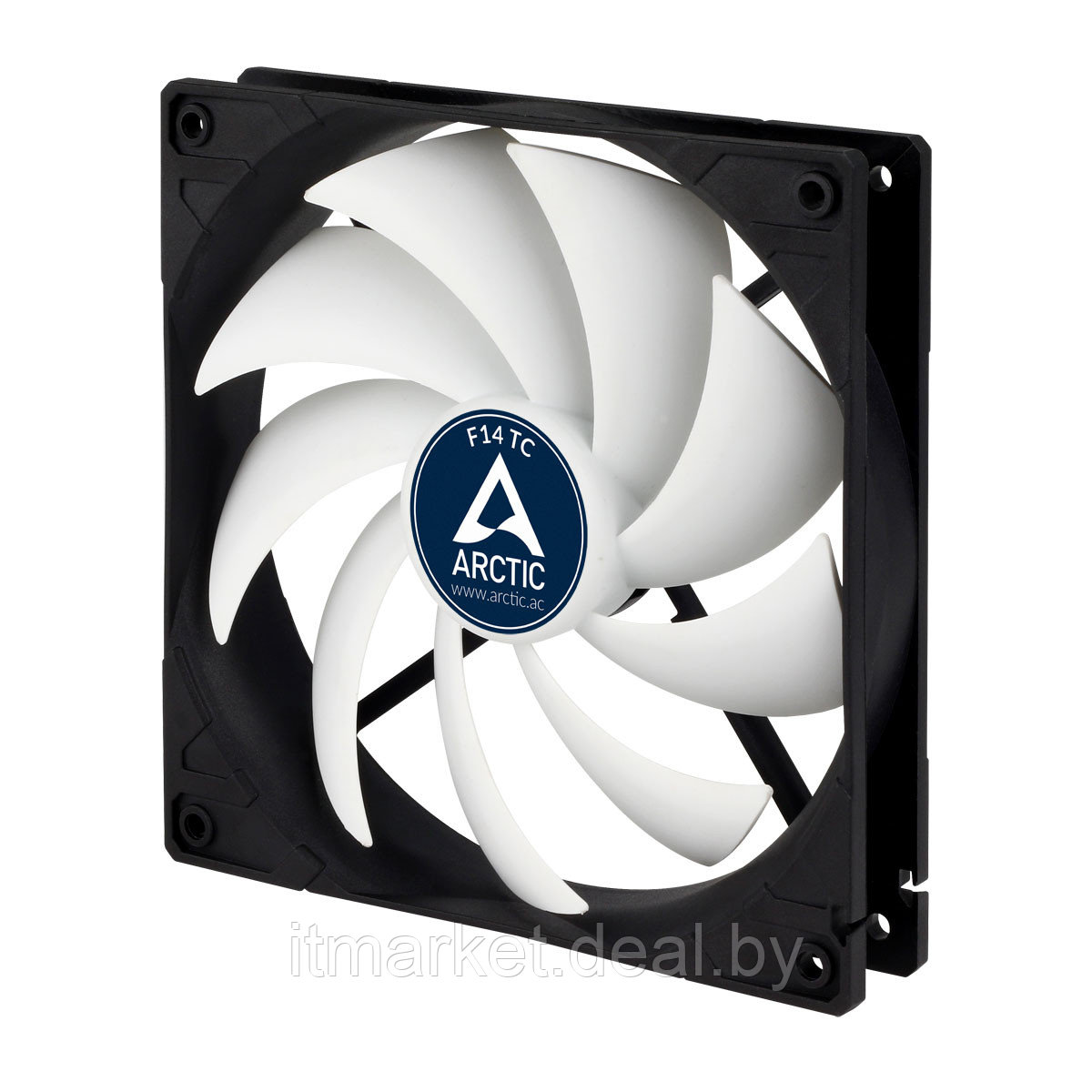 Вентилятор Arctic Cooling F14 TC (ACFAN00081A) Black/White (140mm, 400-1350rpm, 74CFM, 22.5-24.5dBa, FDB, - фото 1 - id-p208979006