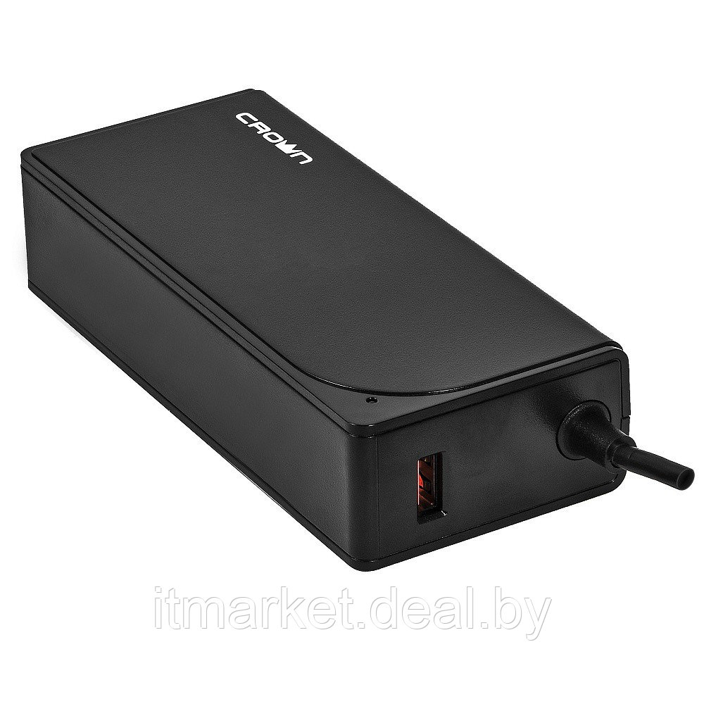 Универсальное зарядное устройство для ноутбука Crown CMLC-6009 (19 коннекторов, 90W, 12-20V, USB QC 3.0) - фото 2 - id-p208974080