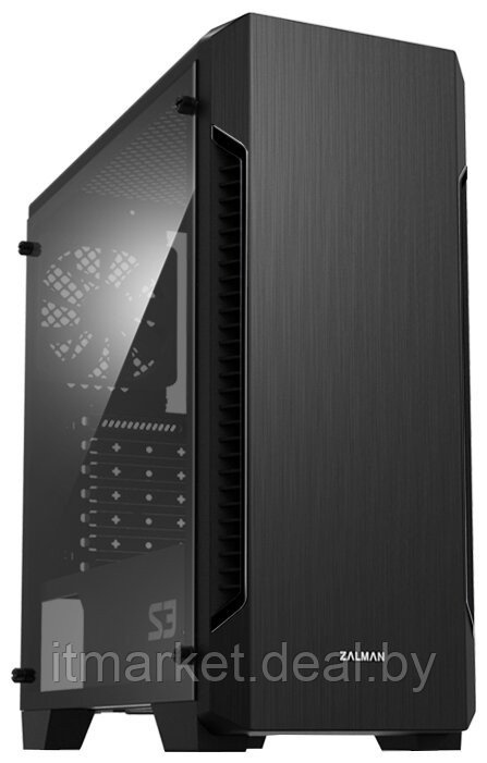 Корпус Zalman S3 Black (Miditower, ATX, USB3, Fan, Window) - фото 1 - id-p208974084