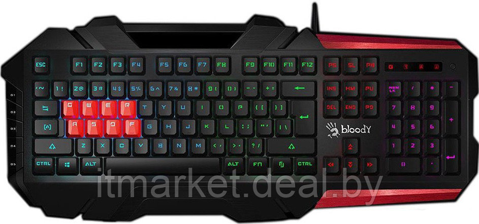 Клавиатура A4Tech Bloody B3590R (черный/красный) - фото 1 - id-p208974093