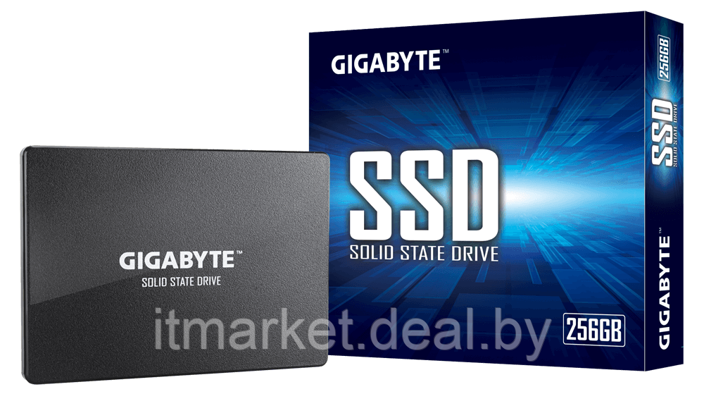 Жесткий диск SSD 256Gb Gigabyte GP-GSTFS31256GTND (SATA-6Gb/s, 2.5", 520/500Mb/s) - фото 1 - id-p208974102