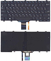 Клавиатура для ноутбука Dell e5250 черная с подсветкой (014493)