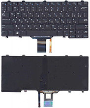 Клавиатура для ноутбука Dell e5250 черная с подсветкой (014493)