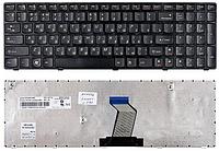 Клавиатура для ноутбука Lenovo IdeaPad B570, B580, V570, Z570, Z575, B590, черная с черной рамкой (002932)