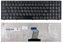 Клавиатура для ноутбука Lenovo IdeaPad B570, B580, V570, Z570, Z575, B590, черная с черной рамкой (002932)
