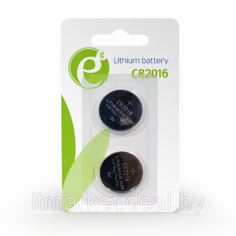 Батарейка Energenie (EG-BA-CR2016-01) CR2016 3V "таблетка" 2шт в блистере - фото 2 - id-p208974123