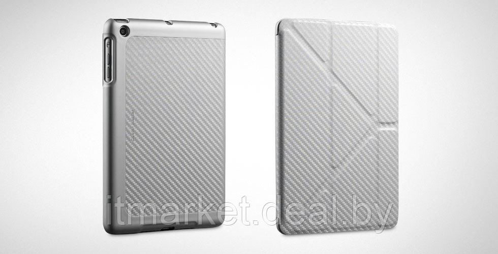Чехол для планшета Cooler Master Yen Folio Carbone Texture For iPad mini (C-IPMF-CTYF-SS) Silver для Apple - фото 1 - id-p208973155