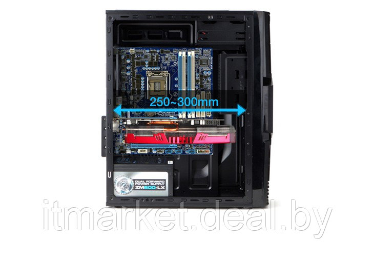 Корпус Zalman ZM-T3 Black Minitower microATX USB3 2xFun - фото 2 - id-p208973162