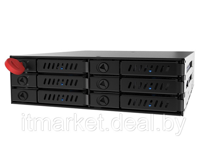 Мобильное шасси Chieftec CMR-625 HotSwap 6x2.5" HDD/SSD in 5.25" - фото 2 - id-p208974134