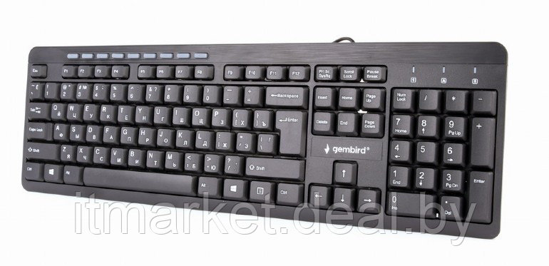Клавиатура Gembird KB-UM-106-RU M/Media black USB - фото 3 - id-p208974154