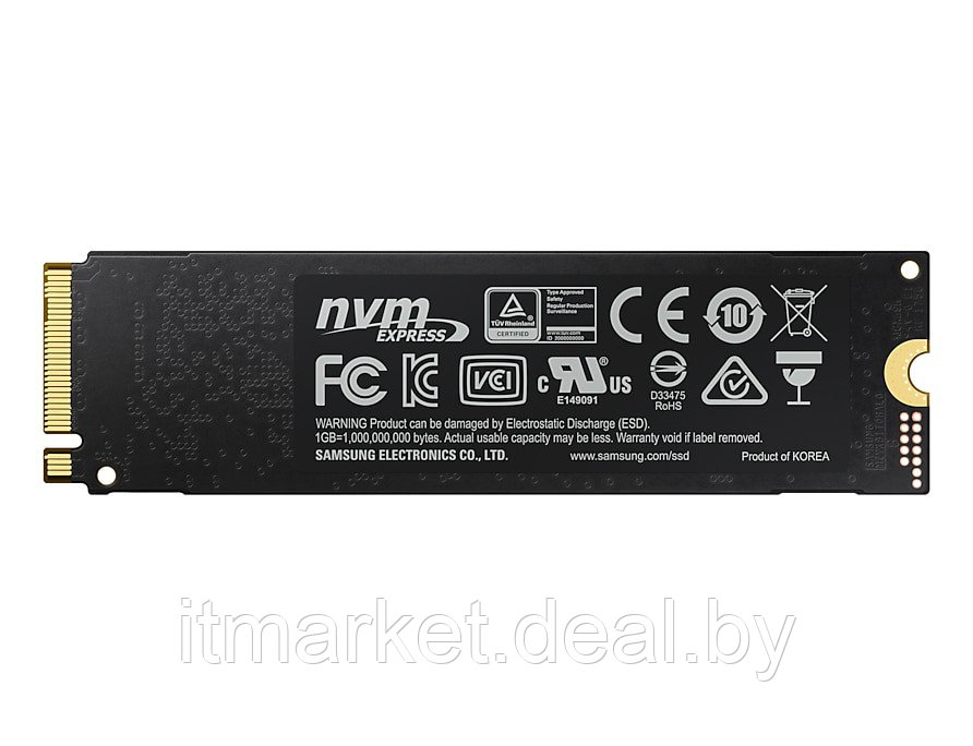 Жесткий диск SSD 250Gb Samsung 970 EVO Plus (MZ-V7S250BW) (M.2 PCI-Express Gen3 x4, 3500/2300Mb/s) - фото 4 - id-p208974166