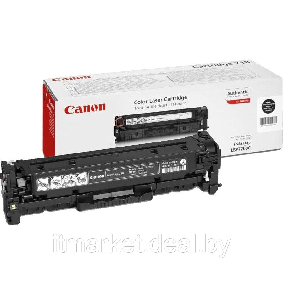 Картридж лазерный Canon 718BK (2662B002) (LBP7200/7600/MF720/8300/8500, 3400 страниц) - фото 1 - id-p208979105