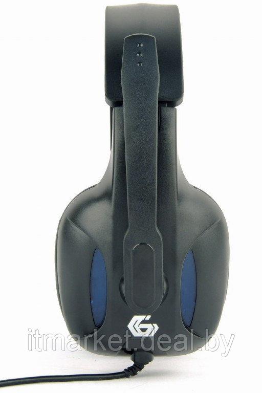 Наушники Gembird GHS-04 Black/Blue (Накладные, закрытые, 20-20000Гц, 32 Ом) - фото 2 - id-p208974176