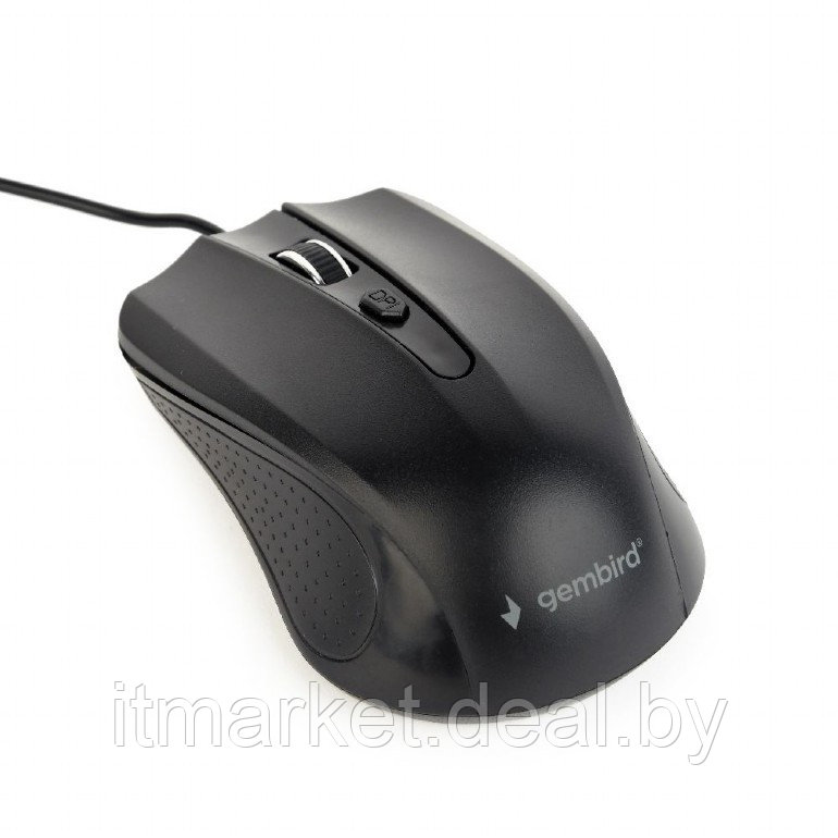 Мышь Gembird MUS-4B-01 Black (1200dpi, 4 кнопки, USB) - фото 1 - id-p208979115