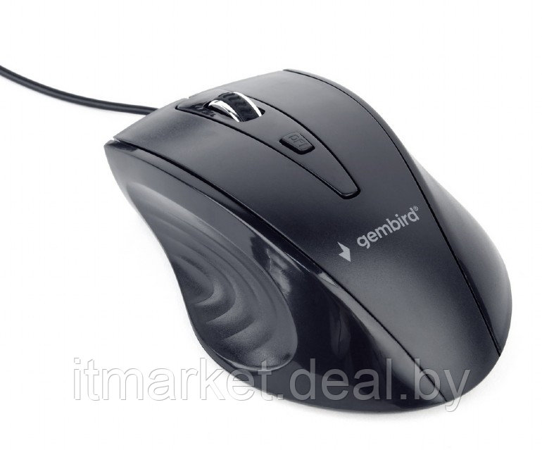 Мышь Gembird MUS-4B-02 Black (1200dpi, 4 кнопки, USB) - фото 1 - id-p208979116
