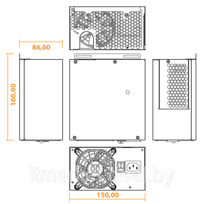 Блок питания 1000W Seasonic Industrial SSP-1000RS - фото 6 - id-p208985076