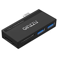 Картридер GINZZU GR-864UB (Type C, 2xUSB3.0+USB2.0+U3:SD/TFx2)