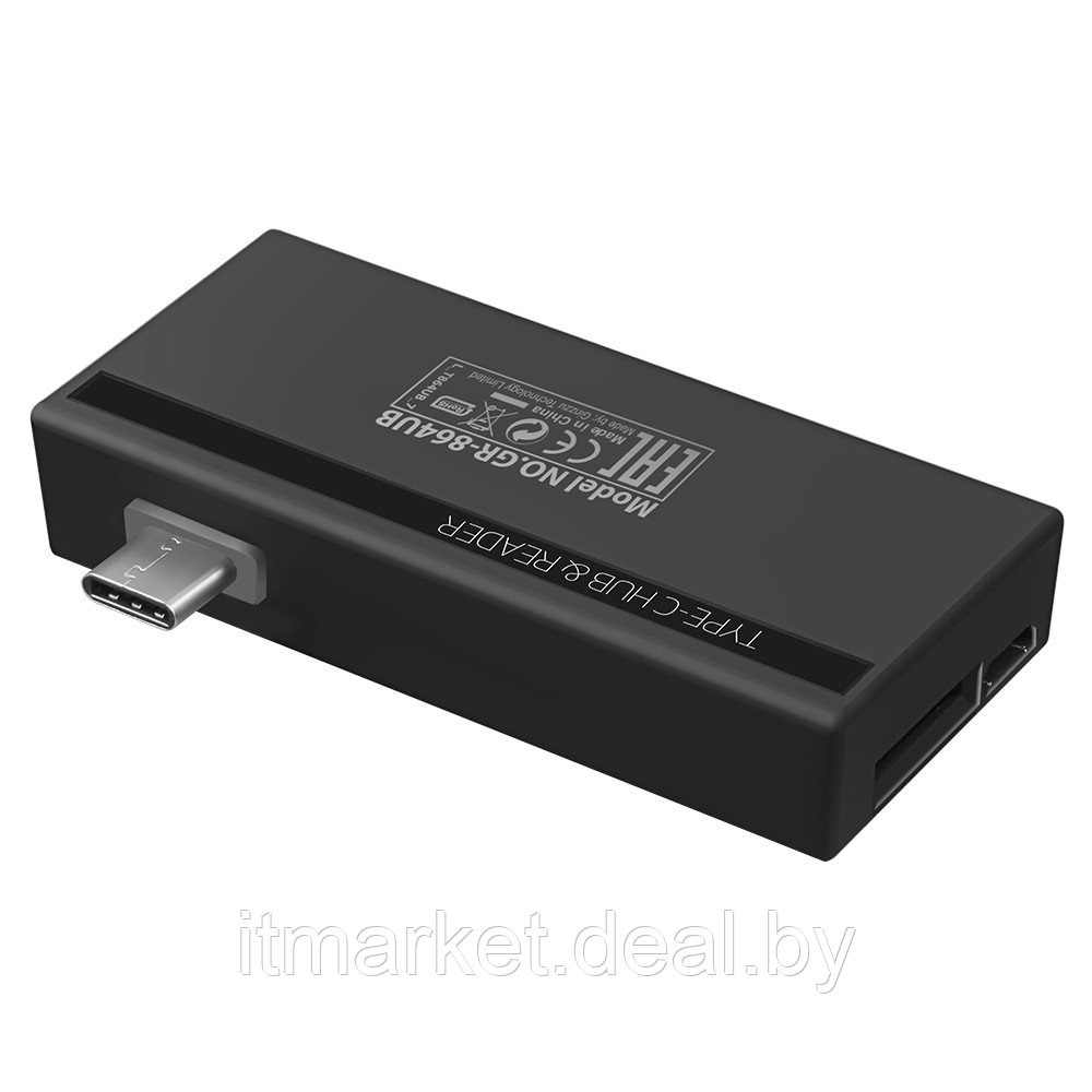 Картридер GINZZU GR-864UB (Type C, 2xUSB3.0+USB2.0+U3:SD/TFx2) - фото 2 - id-p208979121