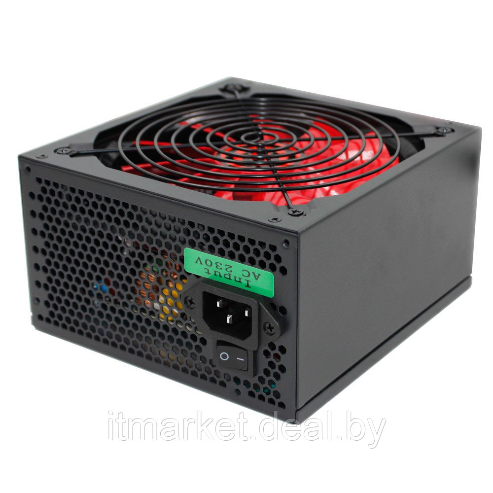 Блок питания 800W GINZZU PC800 ATX 2.3 140mm(red) (OVP/UVP/OPP/SCP/SIP) 80+ (КПД>80%) APFC - фото 2 - id-p208974196