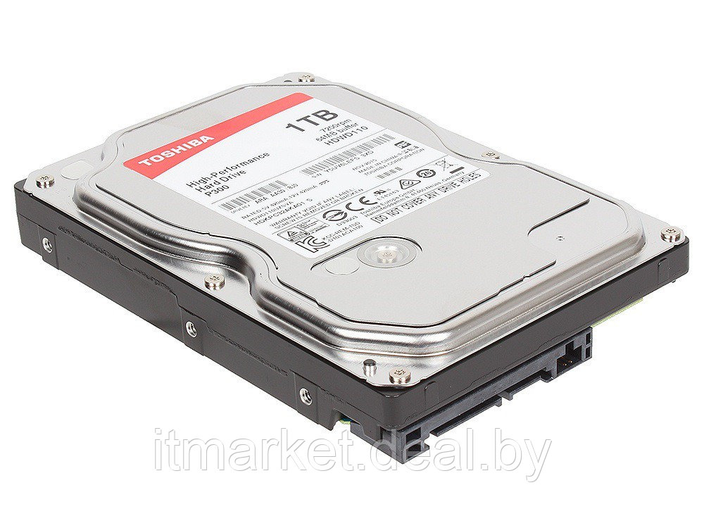 Жесткий диск 1Tb Toshiba P300 (HDWD110UZSVA) SATA-6Gb/s, 7200rpm, 64Mb - фото 3 - id-p208973228