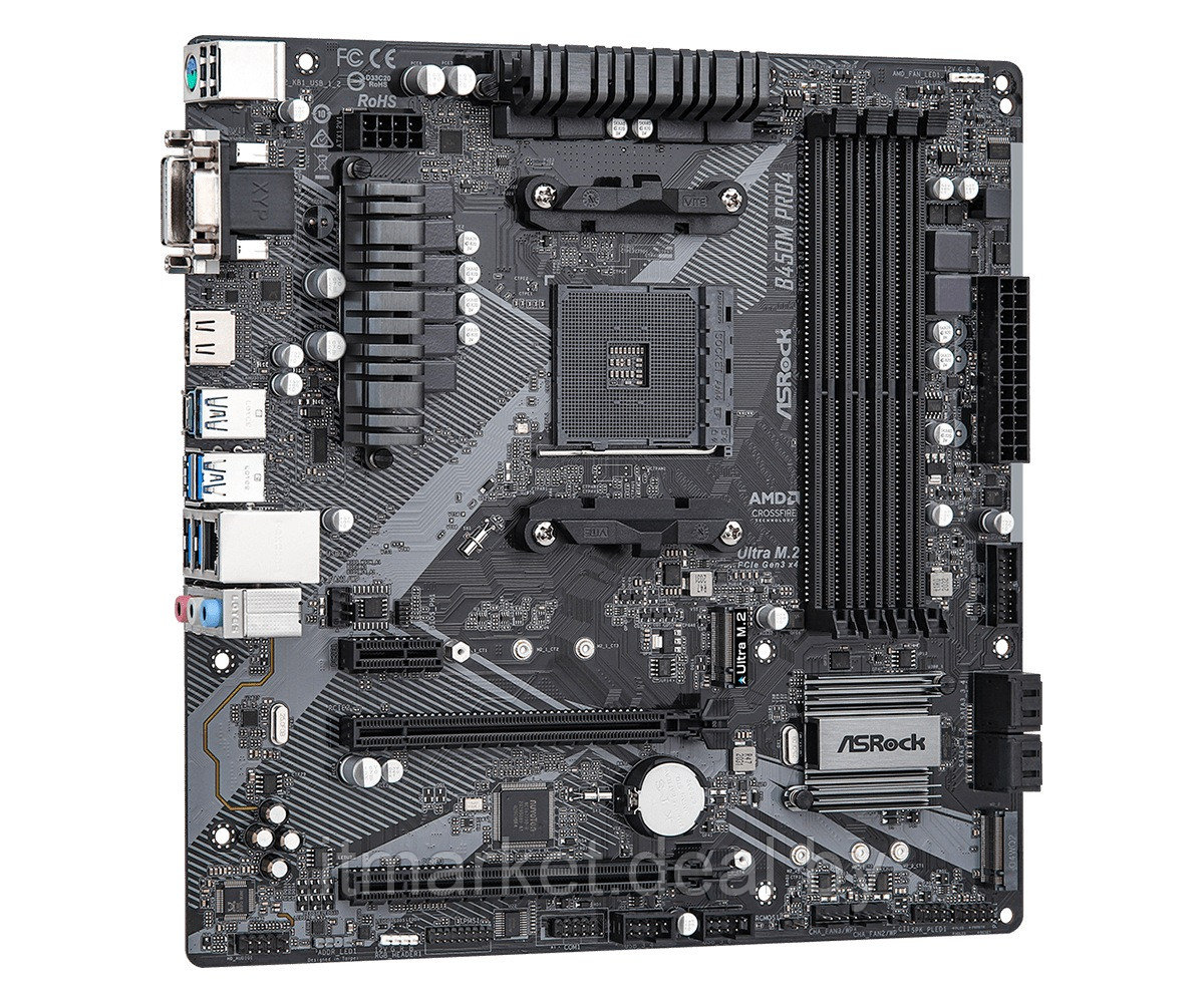 Материнская плата AsRock B450M PRO4 R2.0 - фото 3 - id-p208984084