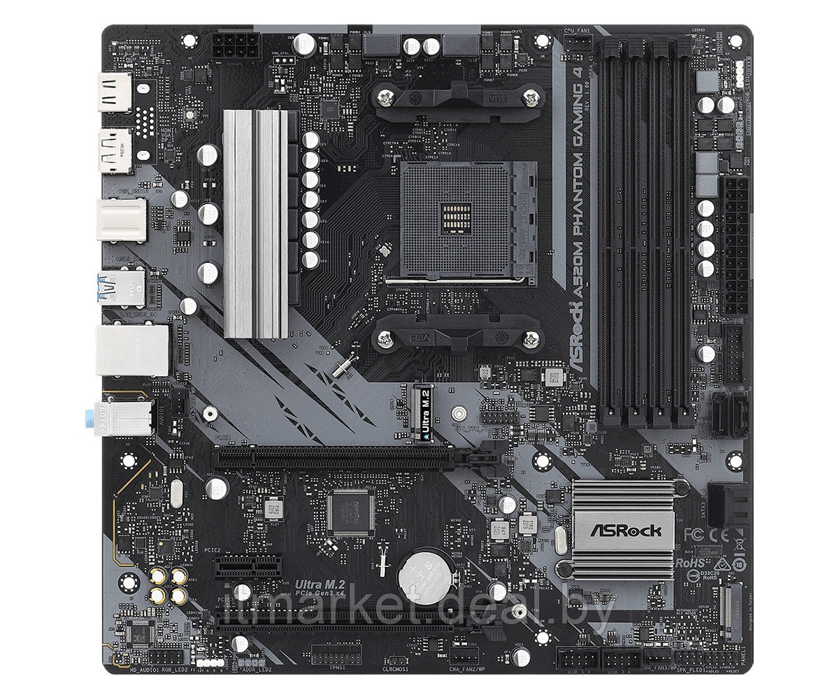 Материнская плата AsRock A520M Phantom Gaming 4 - фото 2 - id-p208985108