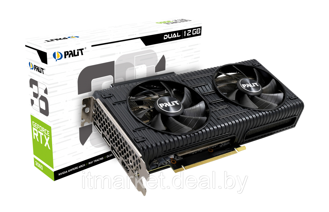 Видеокарта Palit RTX 3060 Dual 12GB (NE63060019K9-190AD) - фото 1 - id-p208982110