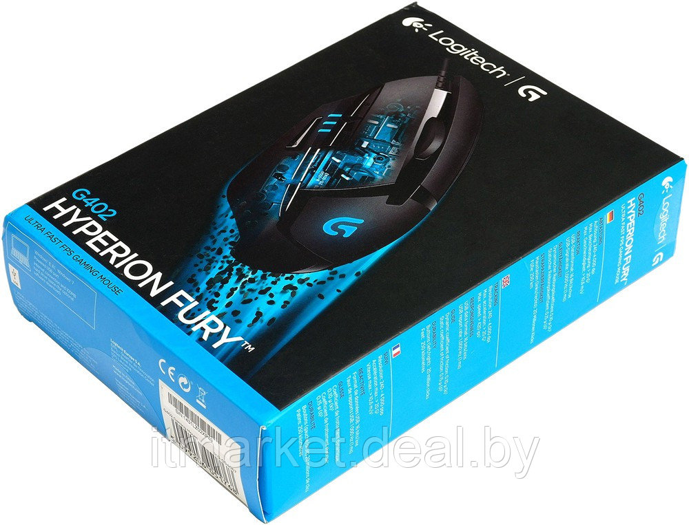 Мышь Logitech G402 Hyperion Fury (910-004067) Black (4000dpi, 8 кнопок, USB) - фото 3 - id-p208973340