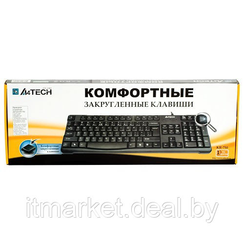 Клавиатура A4Tech KR-750 Black - фото 2 - id-p208973349