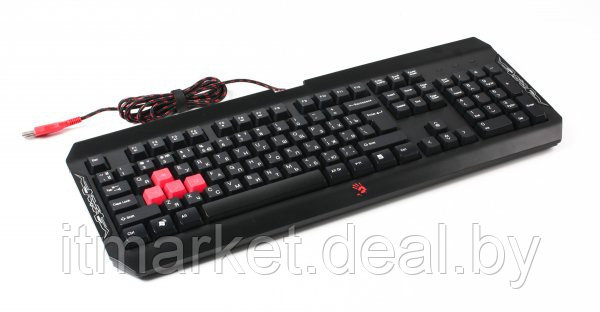 Клавиатура A4Tech Bloody Q100 Black USB Gamer - фото 1 - id-p208973352